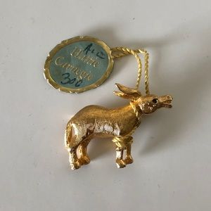 Signed Hattie Carnegie Donkey brooch pin